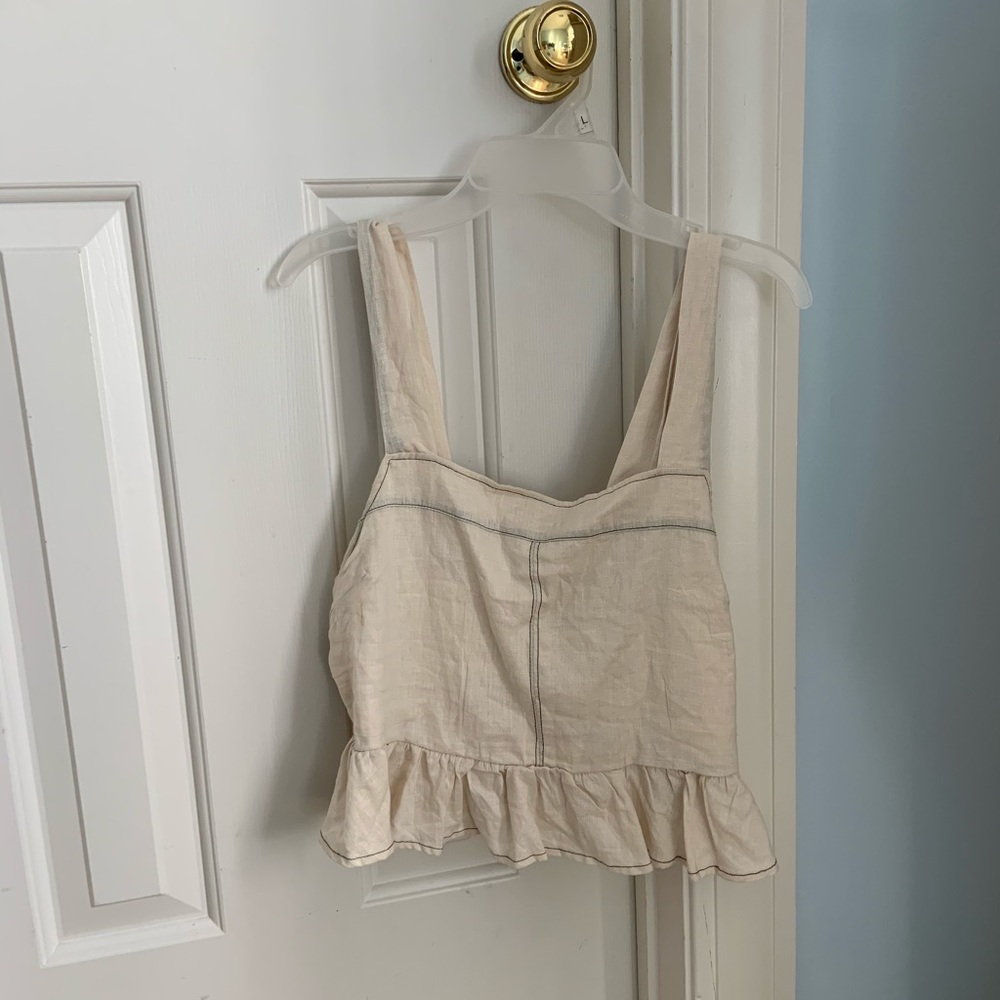 Linen Crop Top Tank